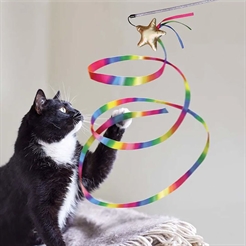 KONG Stellar Teaser Vippa med Regnbågsfärgad Snöre